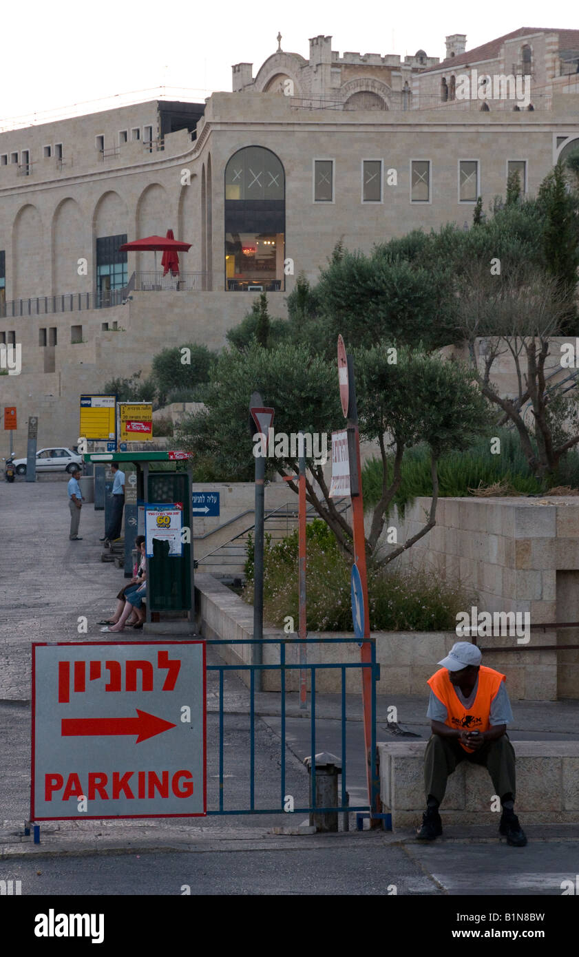 Israele Gerusalemme Mamilla quartiere progetto Alrov nuovo grande centro commerciale per lo shopping e il progetto di alloggiamento Foto Stock