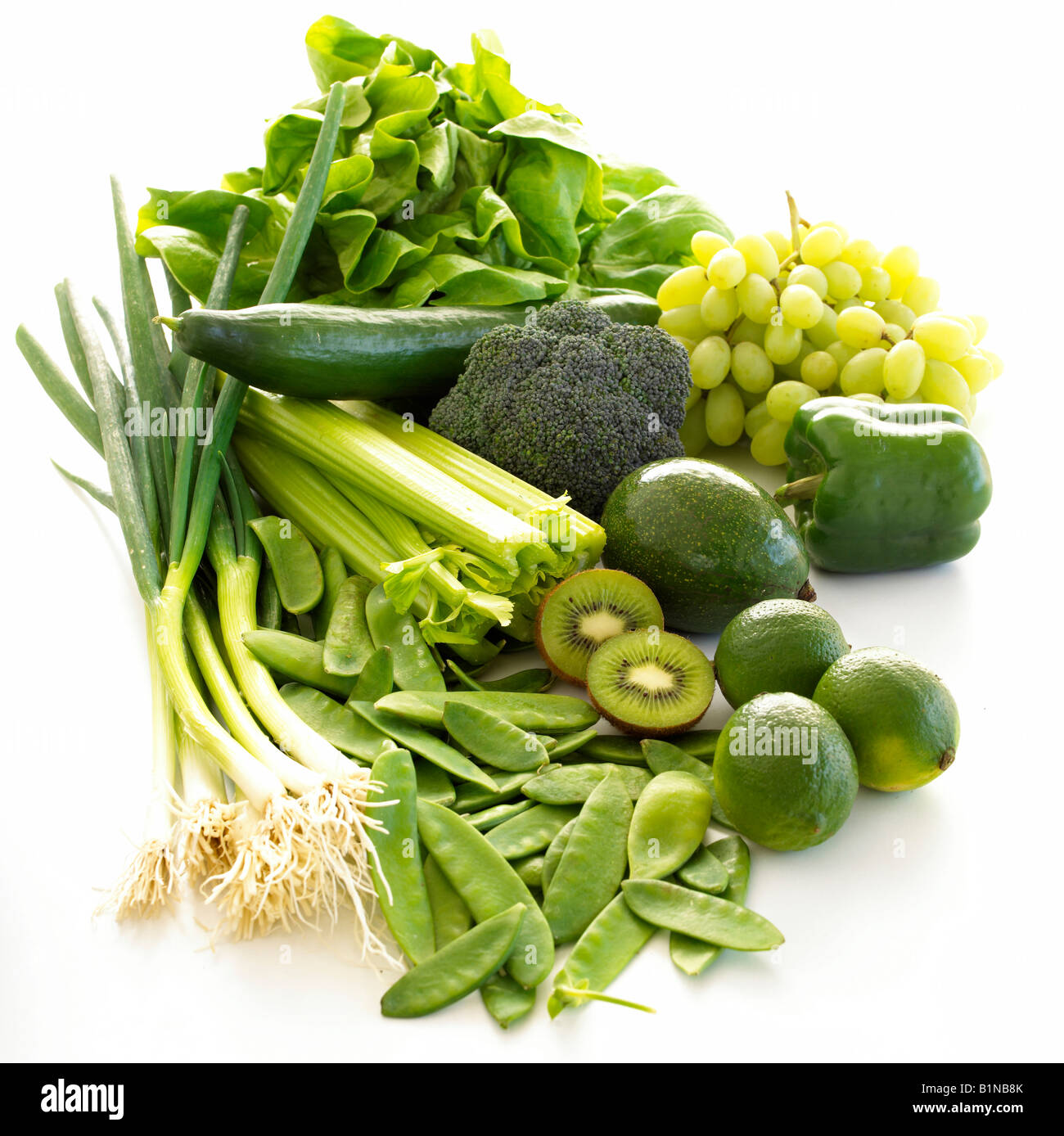 5 Un giorno - Verde la frutta e la verdura Foto Stock