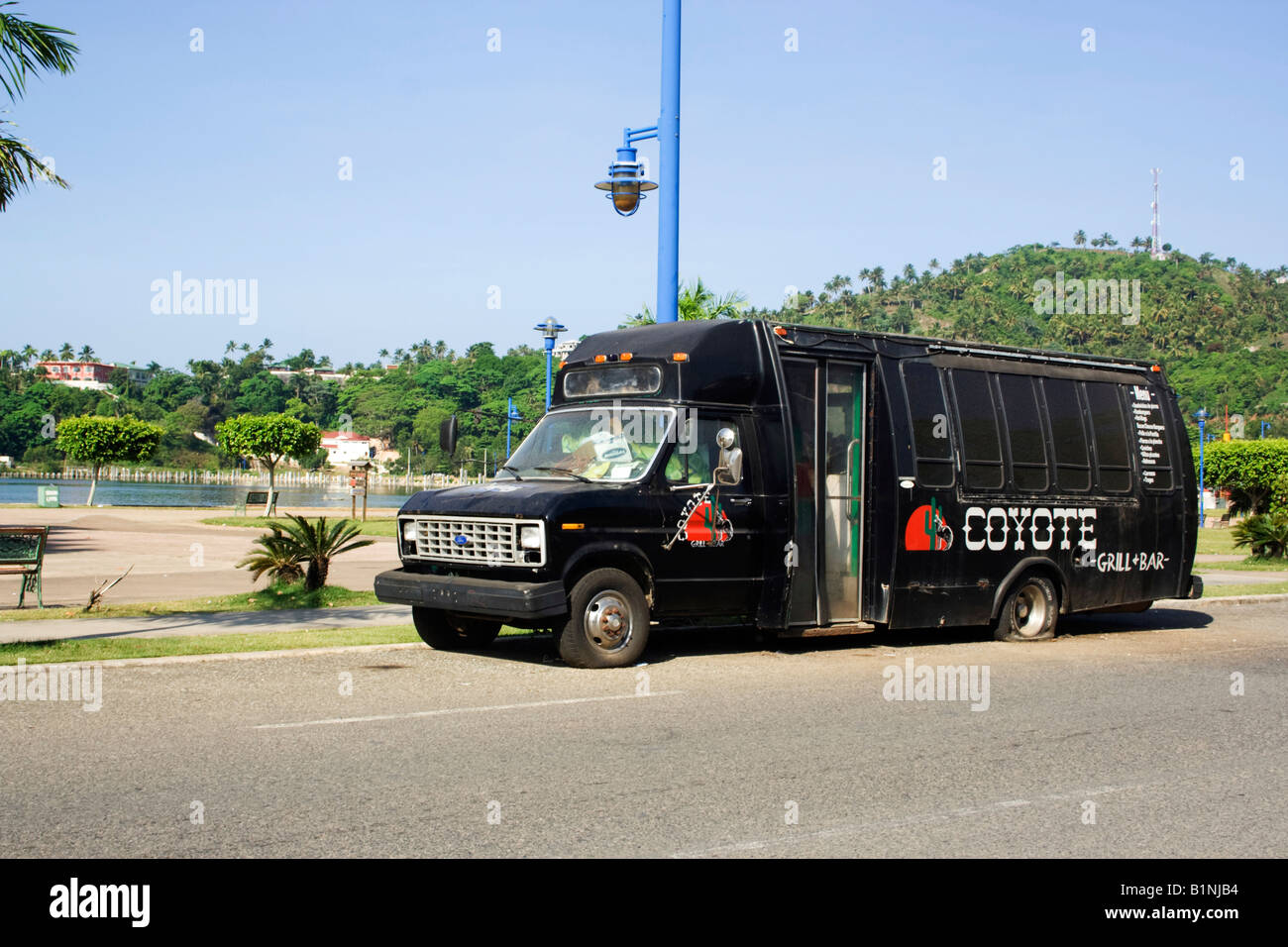 Il fast food van in Samana Repubblica Dominicana Foto Stock