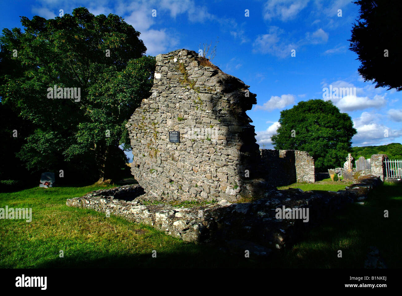 Chiesa Kildemock Jumping parete Co Louth, Irlanda Ardee rovina Foto Stock