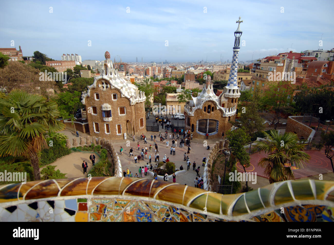 Parco Guell, Barcellona, Spagna Foto Stock