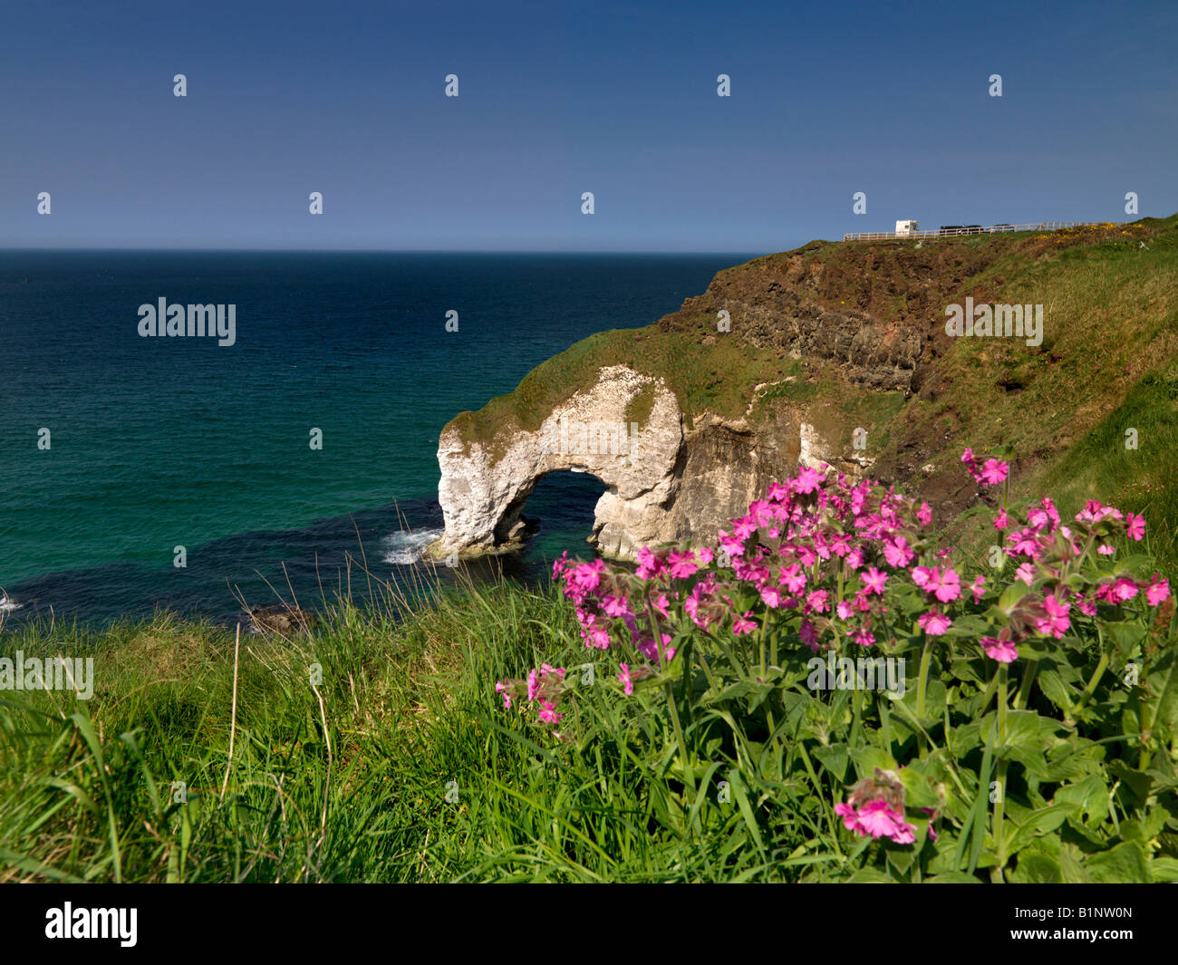 Whiterocks, Causeway Coast, County Antrim, Irlanda del Nord Foto Stock