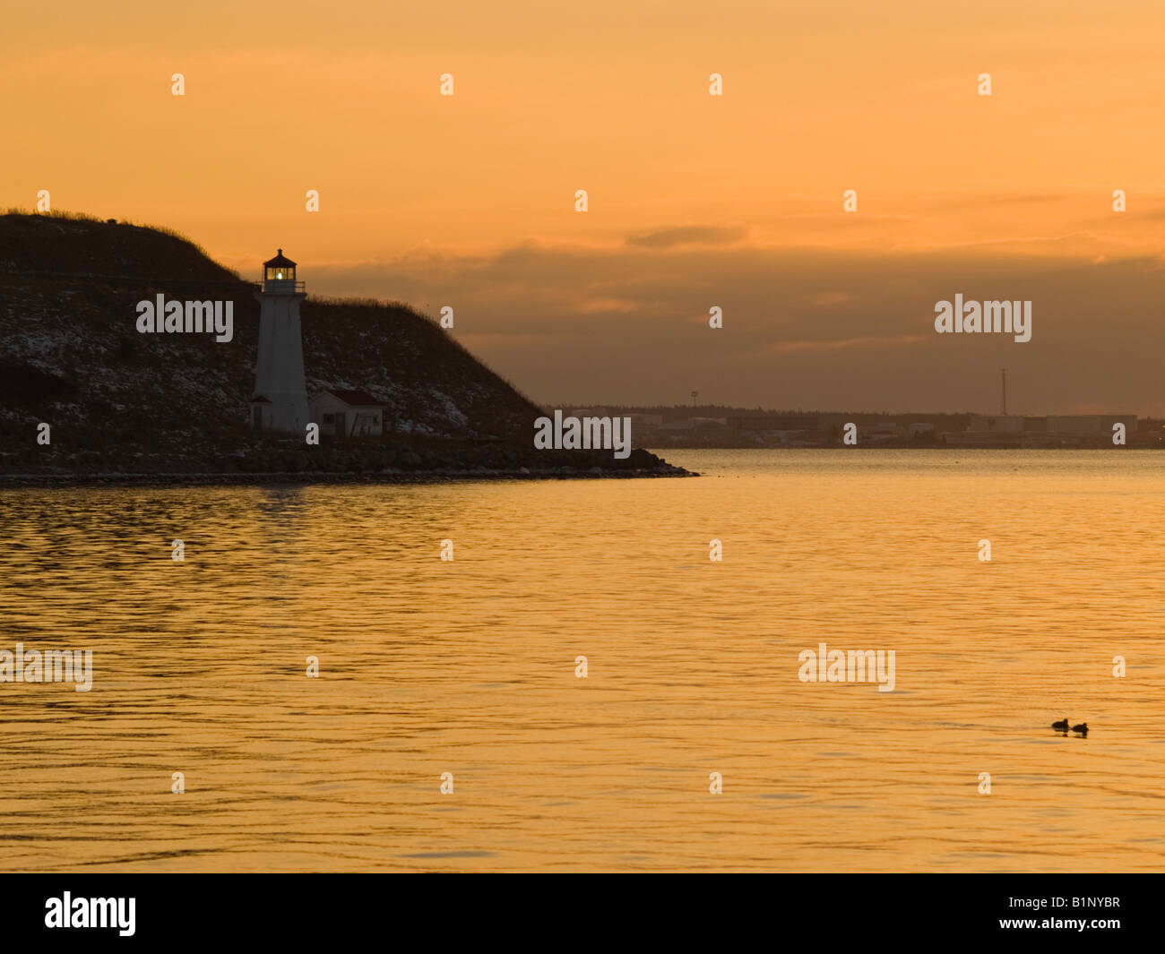 Georges Island Lighthouse, Halifax, Nova Scotia, Canada Foto Stock