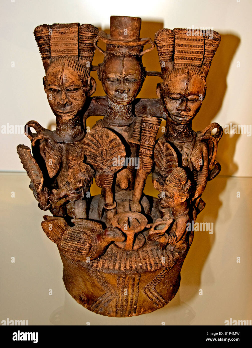Corpo pots scarificazione antica arte Africa motivo di decorazione Foto Stock