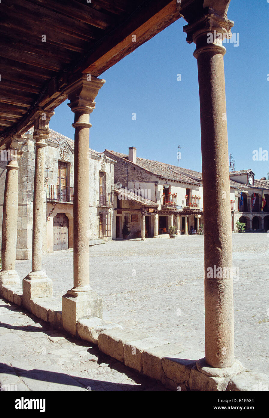 Piazza Principale. A Pedraza. Provincia di Segovia. Castiglia e Leon. Spagna. Foto Stock