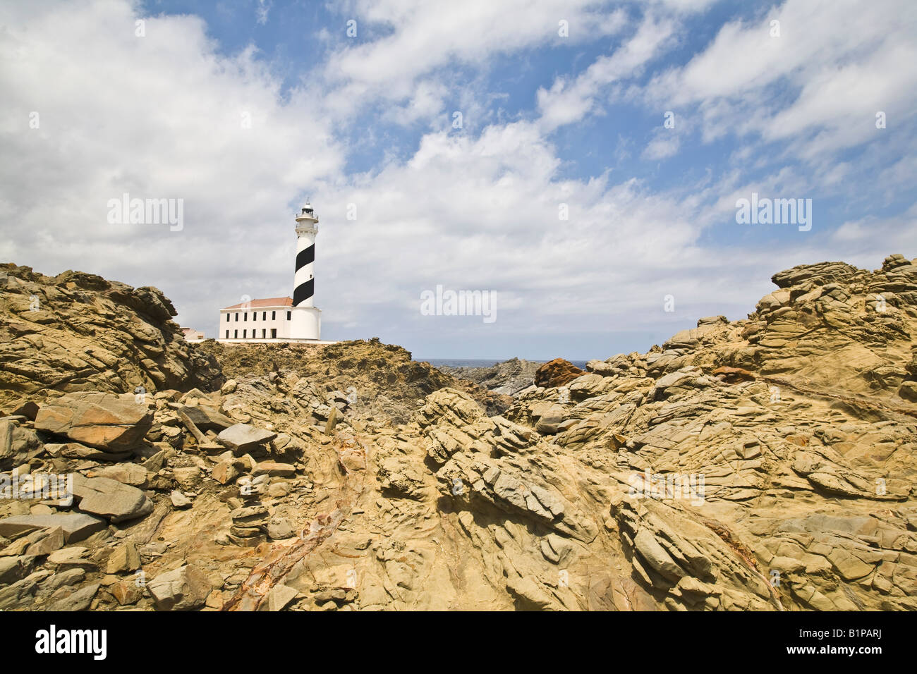 Capo Favaritx Lighthouse Menorca Minorca Foto Stock