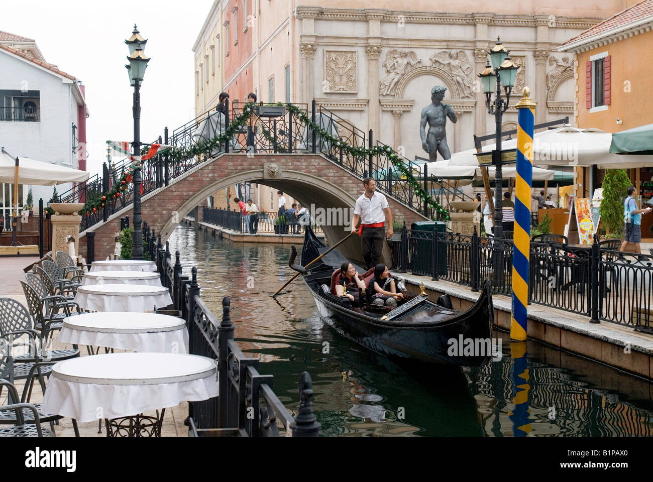 Villaggio italiano in Nagoya è un luogo dove si può vivere Venezia in Italia e in tutto il resto italiano senza lasciare il Giappone. Foto Stock