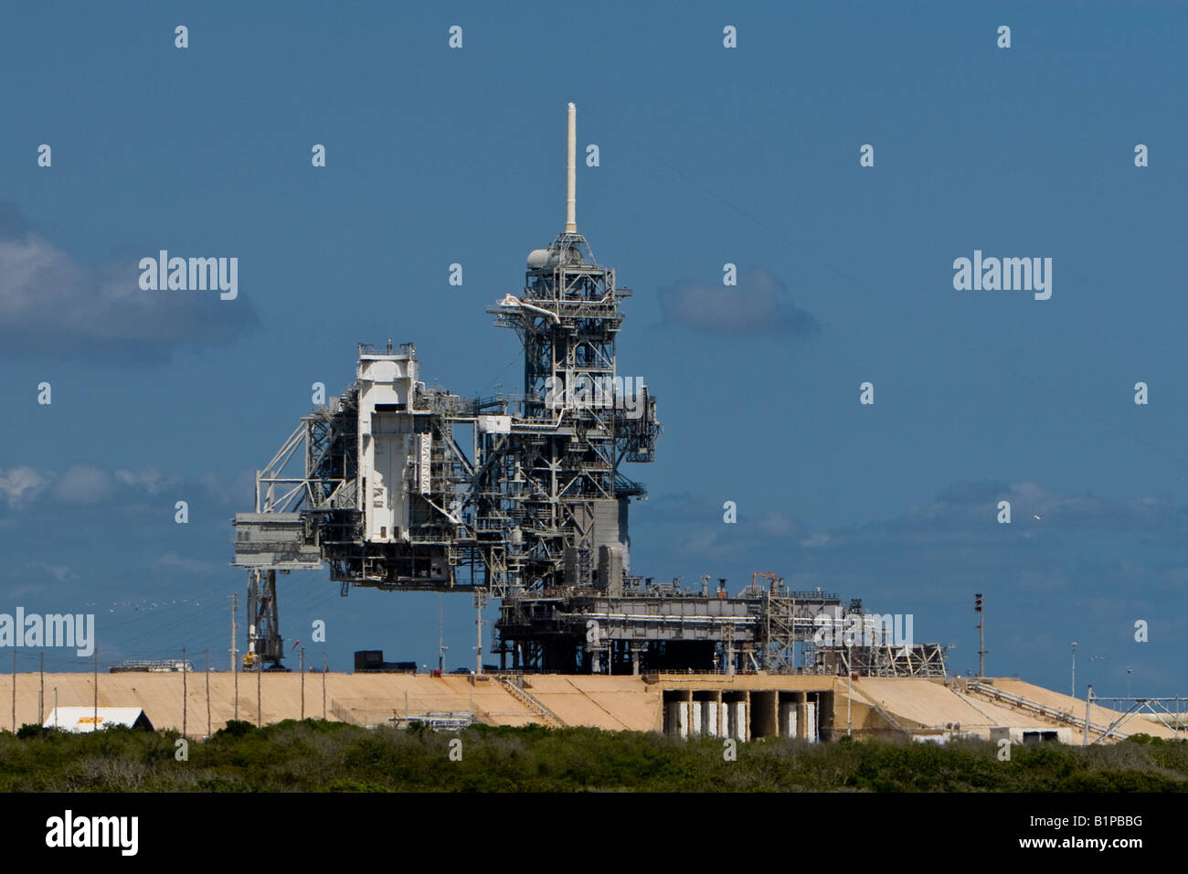 Space Shuttle in rampa di lancio di Cape Canaveral Air Station Florida USA Foto Stock