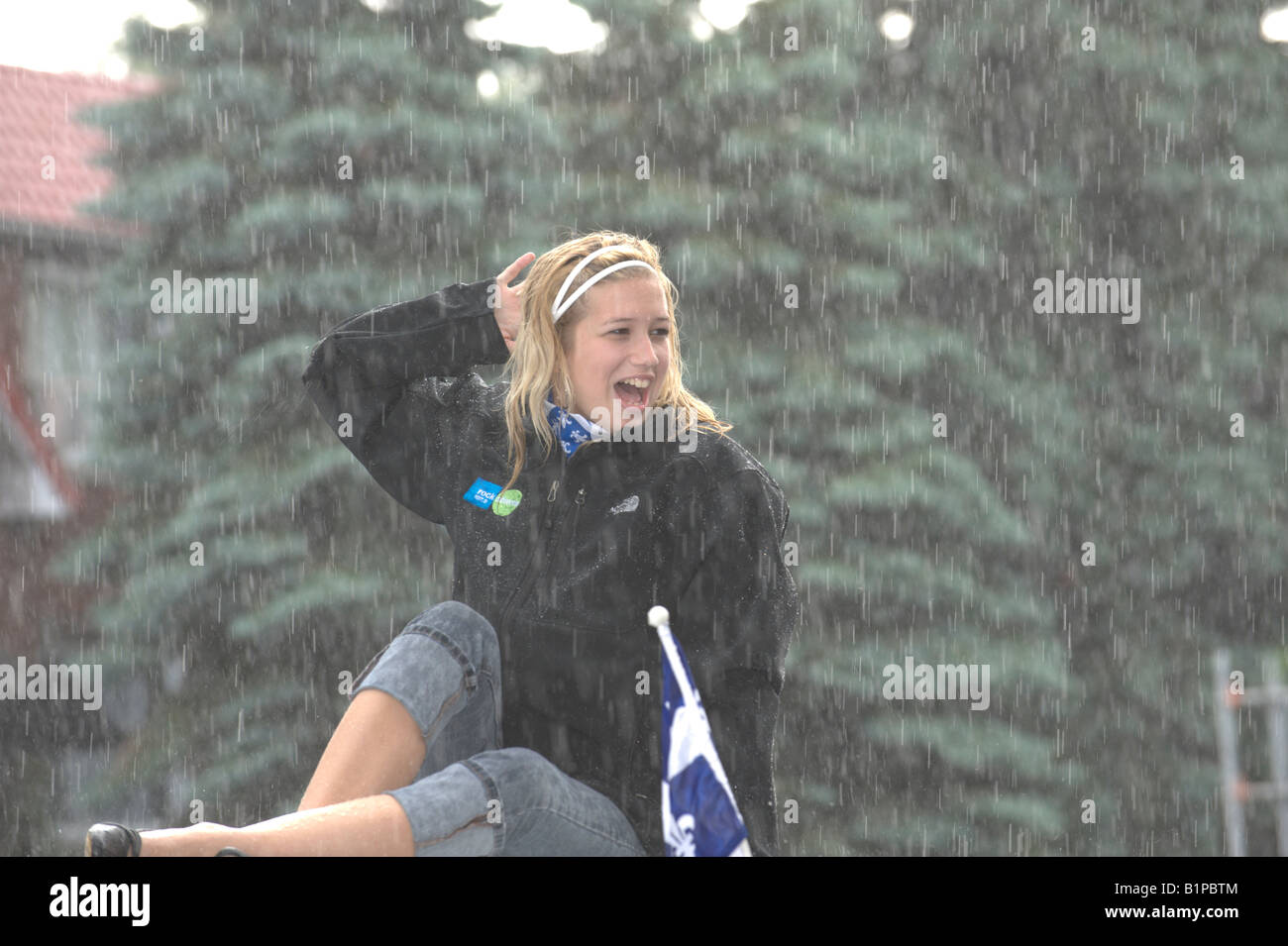 Sfilata della Fete Nationale Foto Stock