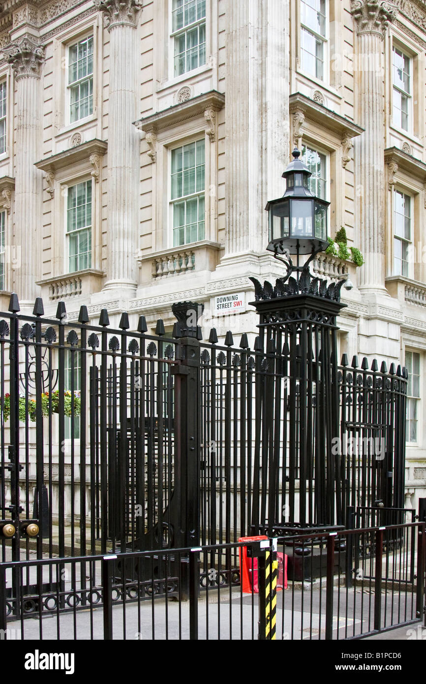 A Downing Street, la casa del Primo ministro britannico, London Inghilterra England Foto Stock