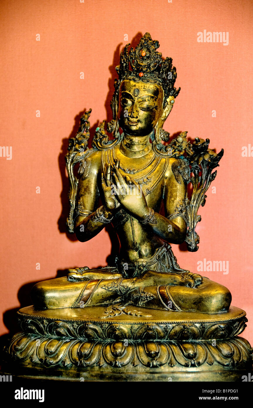 Bodhisattva Manjushri Il Tibet del XIX secolo D.C. Foto Stock