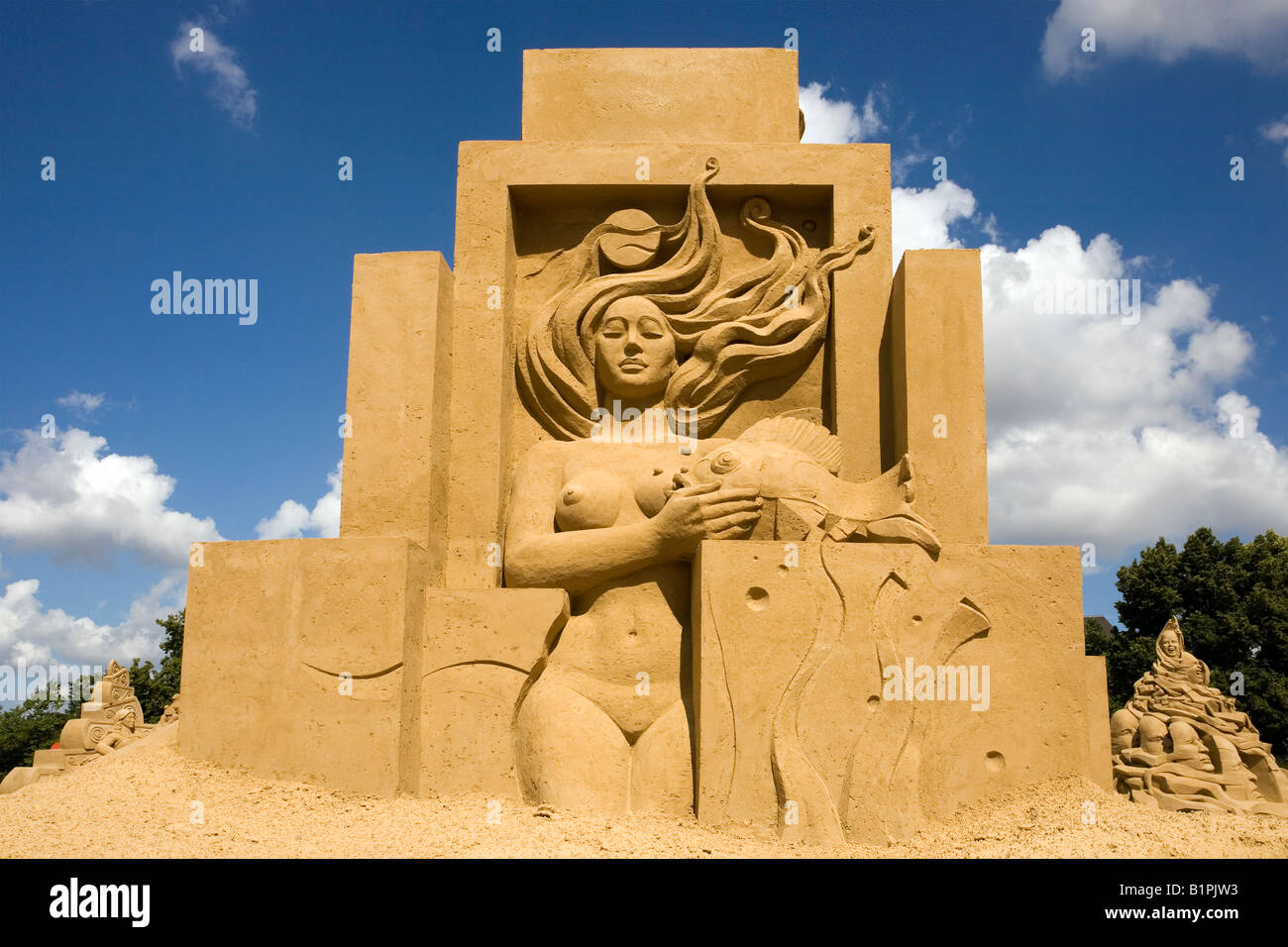 Sandsation - le sculture di sabbia a Berlino, Germania Foto Stock