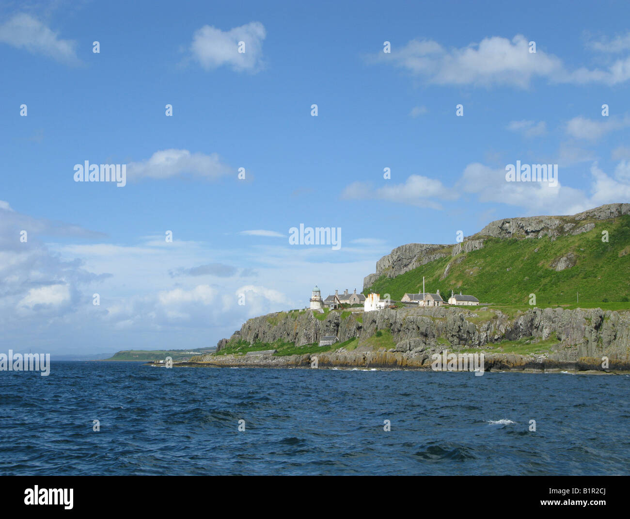 Little Cumbrae faro, North Ayrshire, nel Firth of Clyde, Scozia Foto Stock