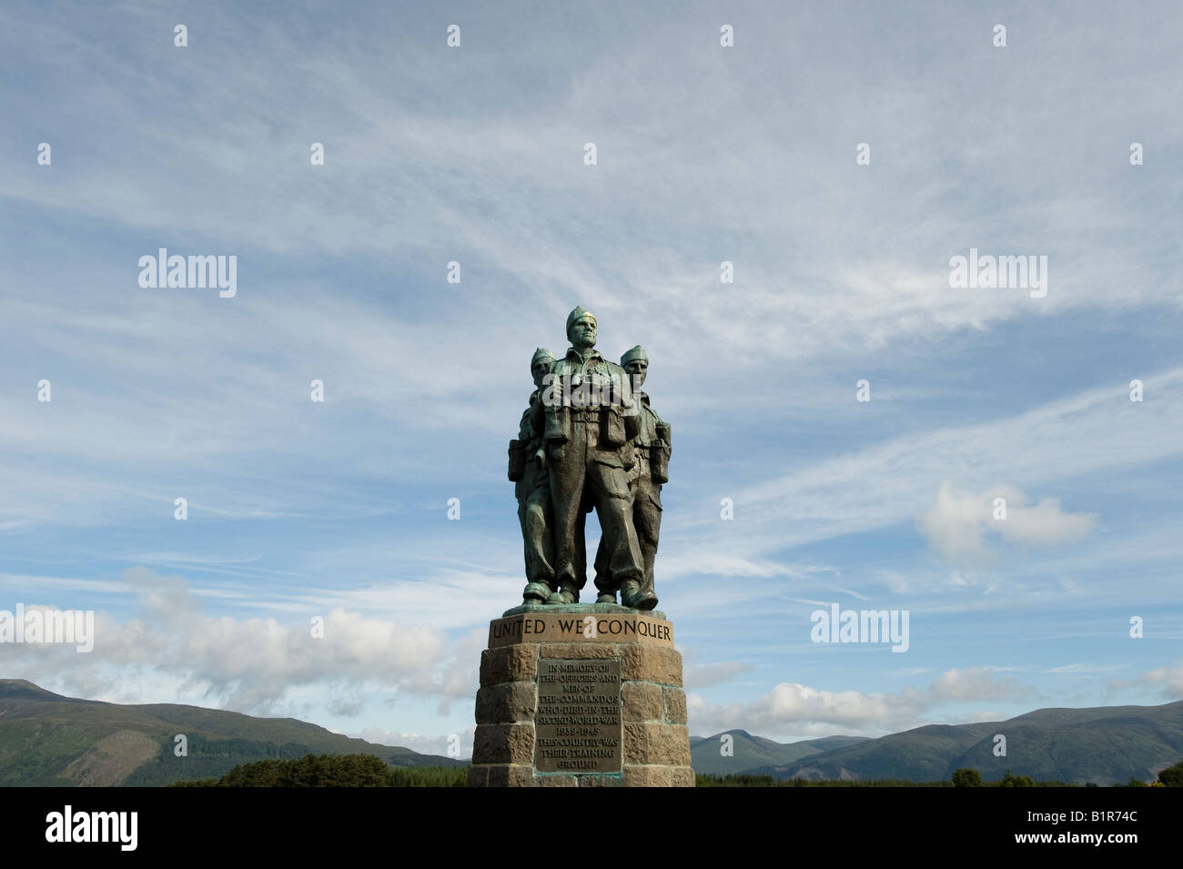 Commando Memorial, altopiani, Scozia Foto Stock