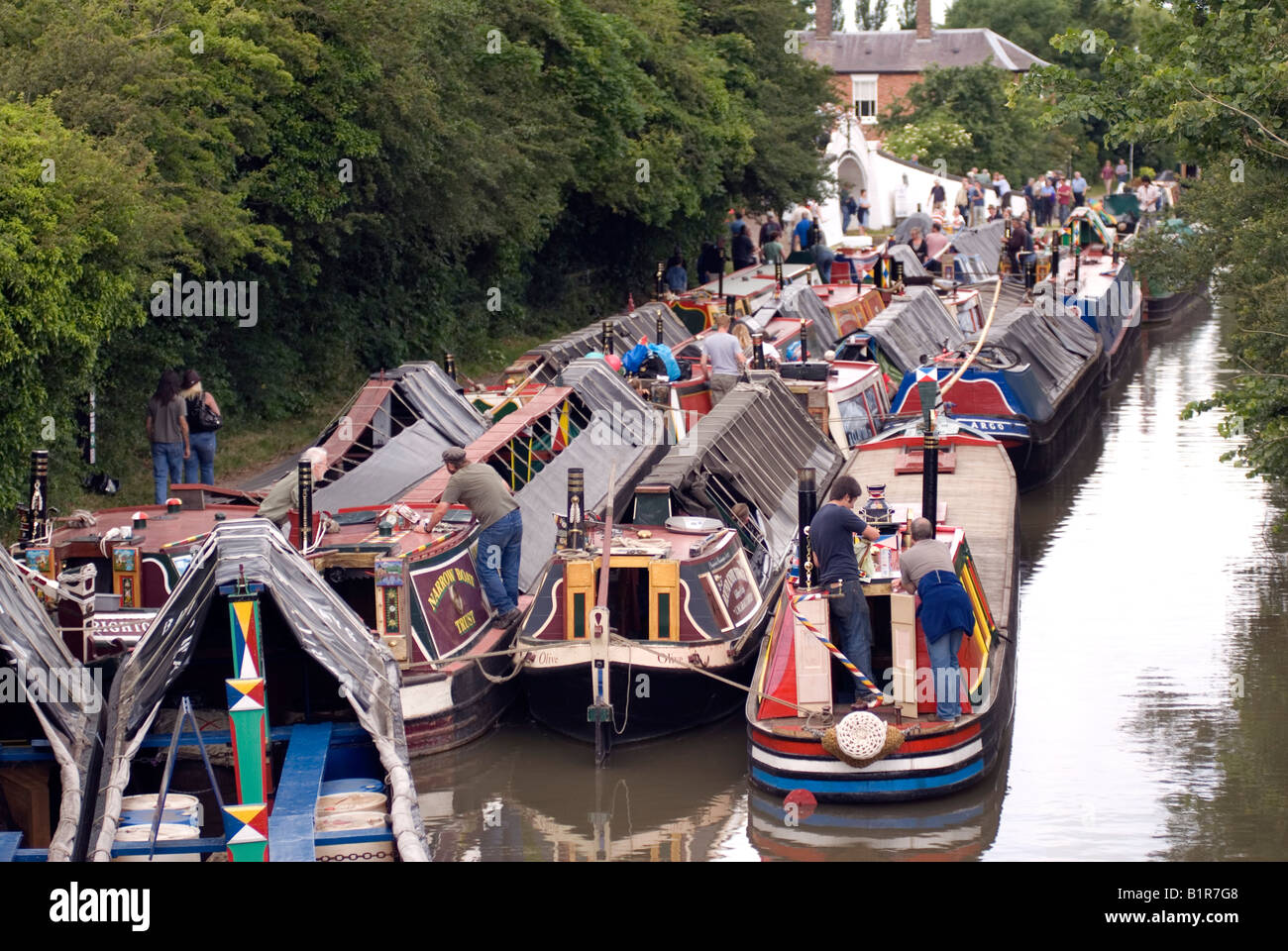 Braunston Narrowboat storico Rally Grand Union Canal Foto Stock