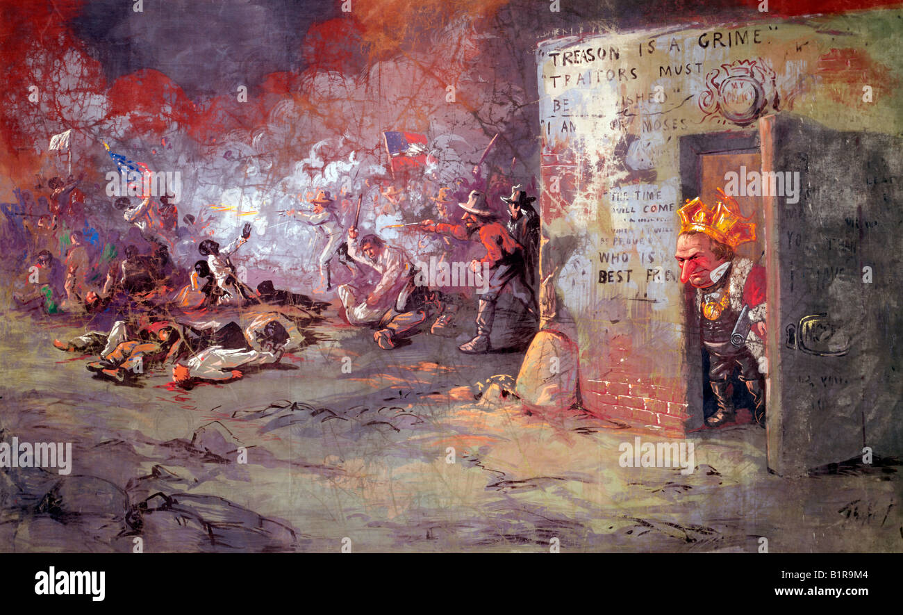 Il massacro di New Orleans - Thomas Nast Foto Stock