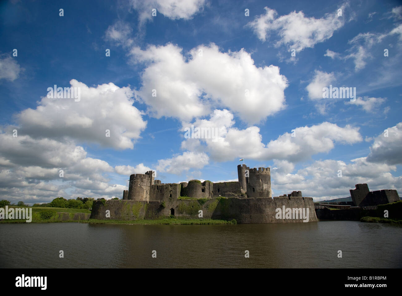 Castello di Caerphilly Galles del Sud Foto Stock