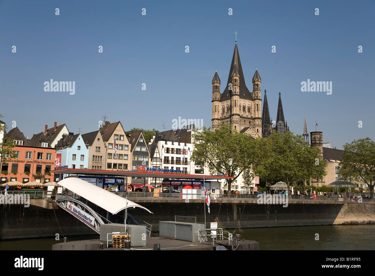 Lordo di San Martino la chiesa, il centro storico di Colonia, nella Renania settentrionale-Vestfalia, Germania, Europa Foto Stock