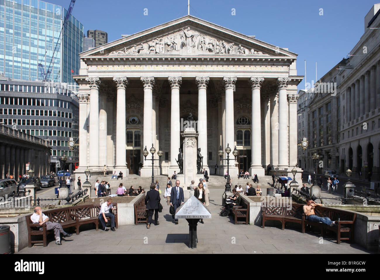 Royal Exchange di Londra, Inghilterra, Gran Bretagna, Europa Foto Stock