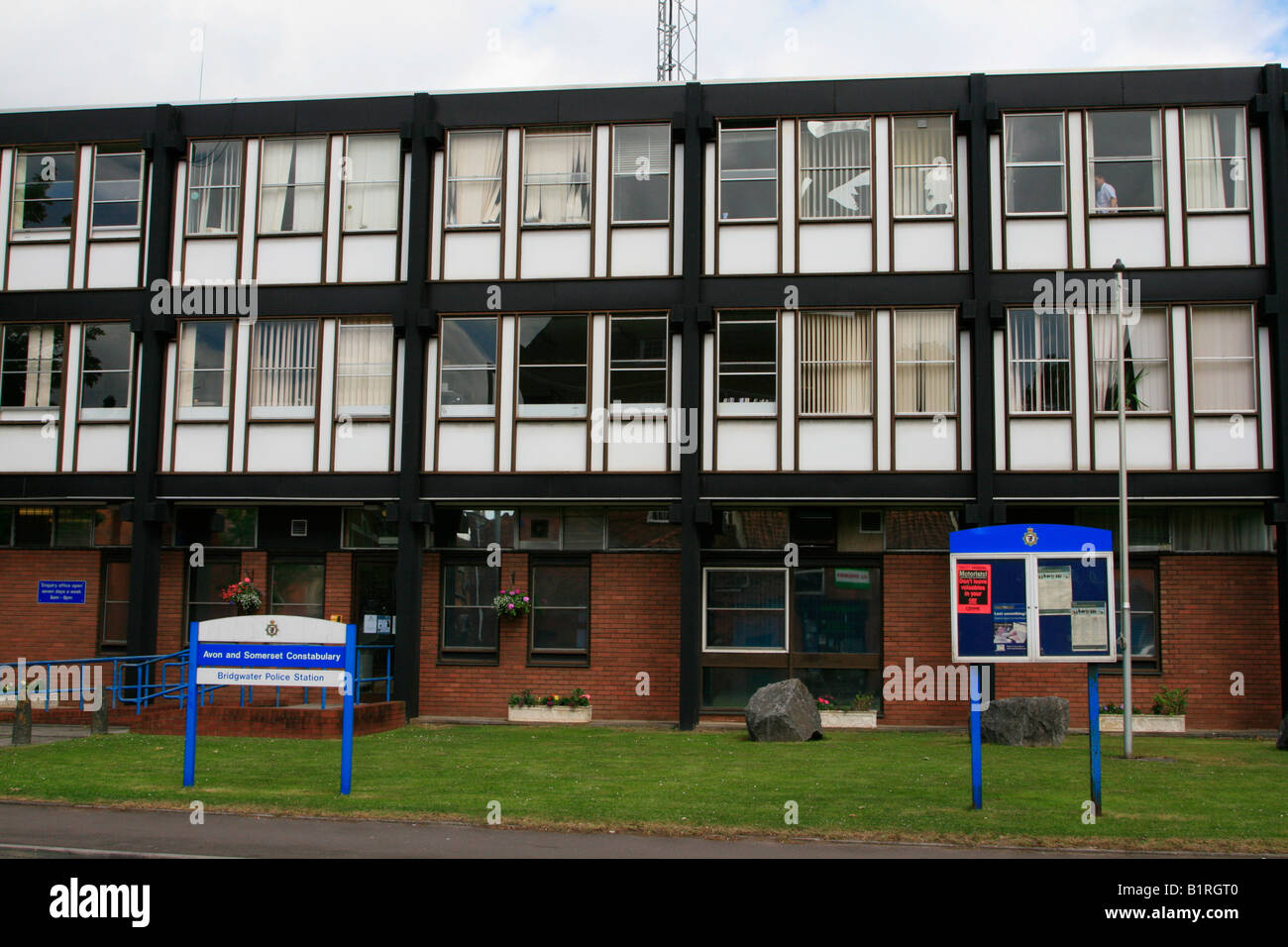 Bridgwater centro città stazione di polizia somerset England Regno unito Gb Foto Stock