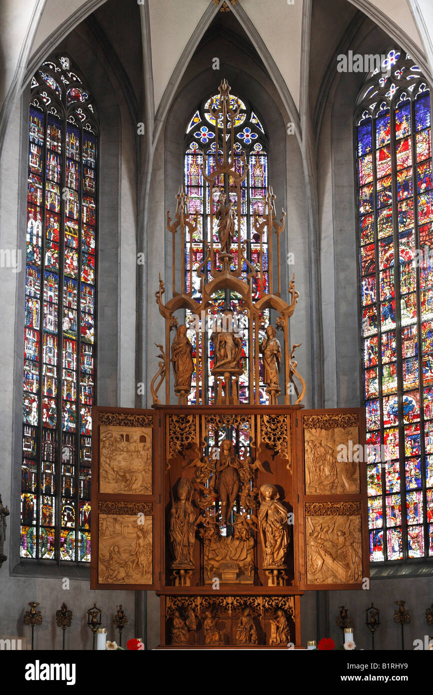 Altare intagliato di Santa Maria Maddalena scolpiti da Tilman Riemenschneider e dipinta da Veit Stoss, Chiesa Parrocchiale di Santa Maria Magda Foto Stock