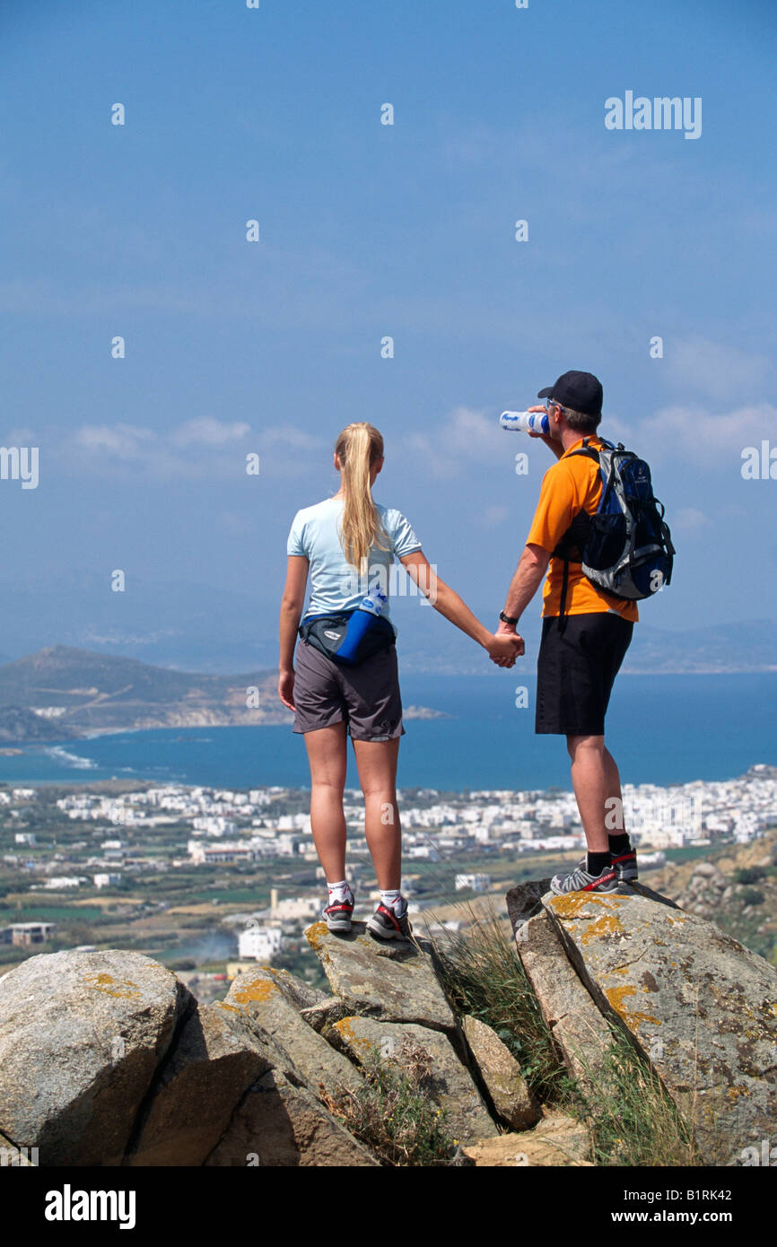 Escursionismo, Naxos, Cicladi Grecia Foto Stock