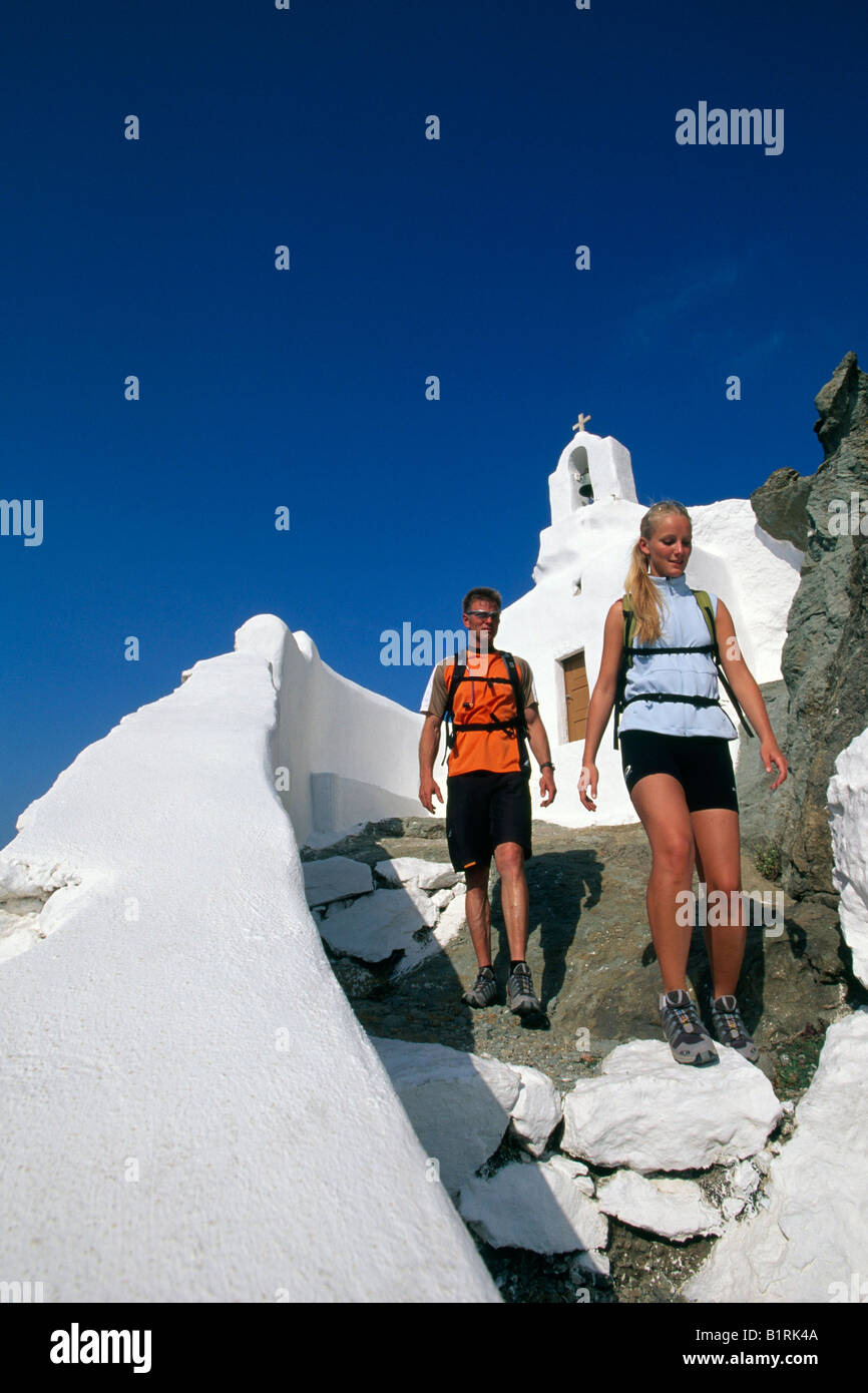 Escursionismo, Naxos, Cicladi Grecia Foto Stock