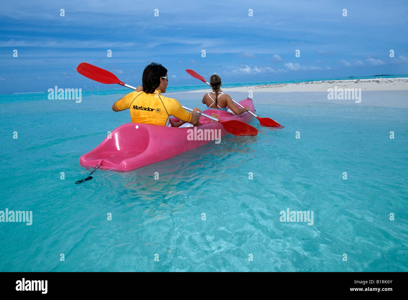 Kayak, Olhuveli, Atollo Sud, Maldive Foto Stock