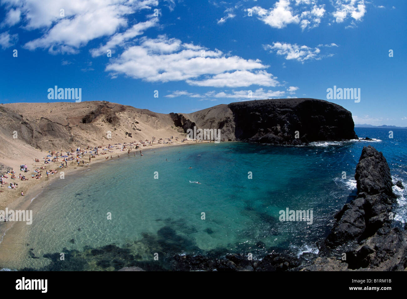 Playa Blanca, Playa del Papagayo, Lanzarote, Spagna Foto Stock