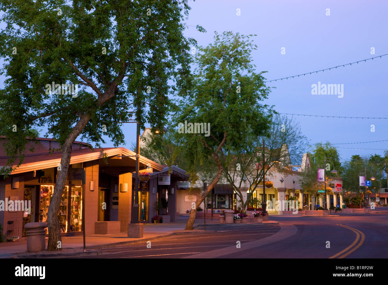 Quinta Avenue negozi del centro Scottsdale Arizona Foto Stock