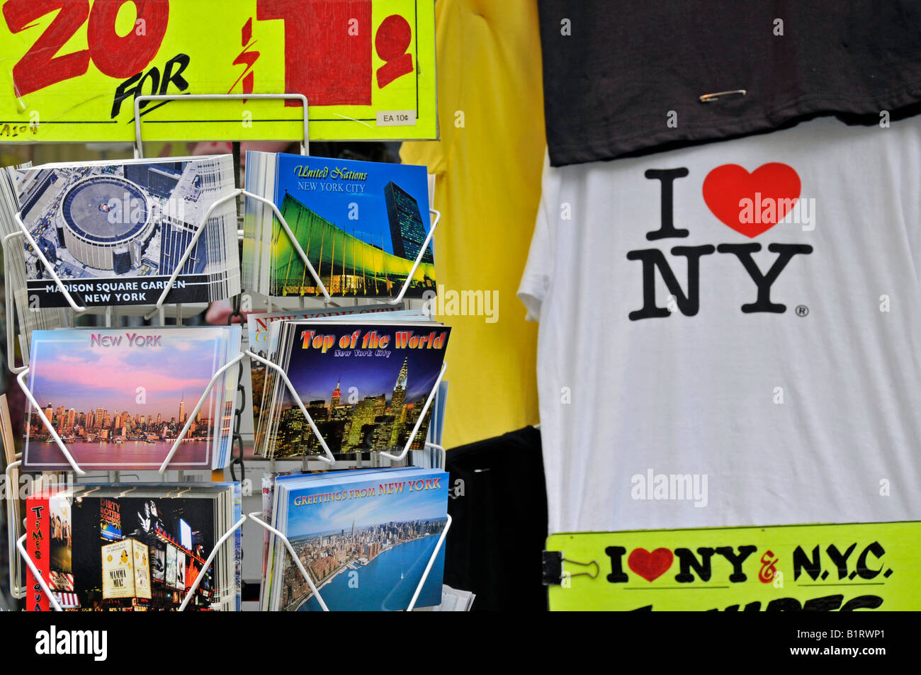 T-shirt, io amo New York Manhattan, New York City, Stati Uniti d'America Foto Stock