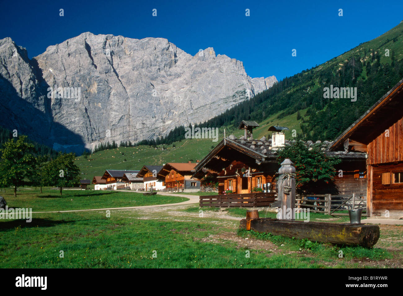 Eng-Alm pascolo alpino di Karwendel, gamma, Schwaz, in Tirolo, Austria, Europa Foto Stock