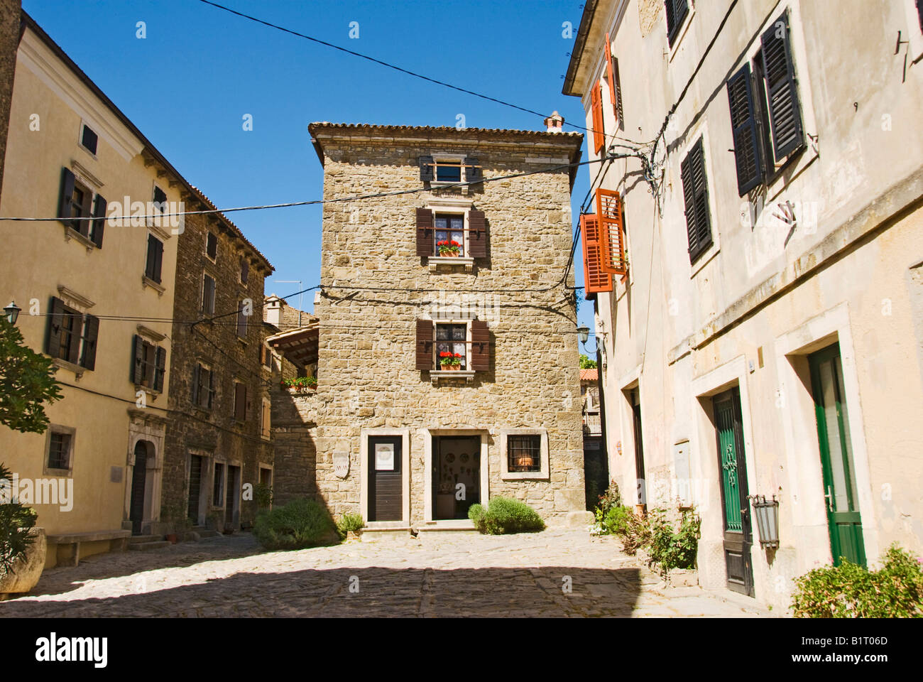 Galleria, villaggio degli artisti, Groznjan, Istria, Croazia, Europa Foto Stock