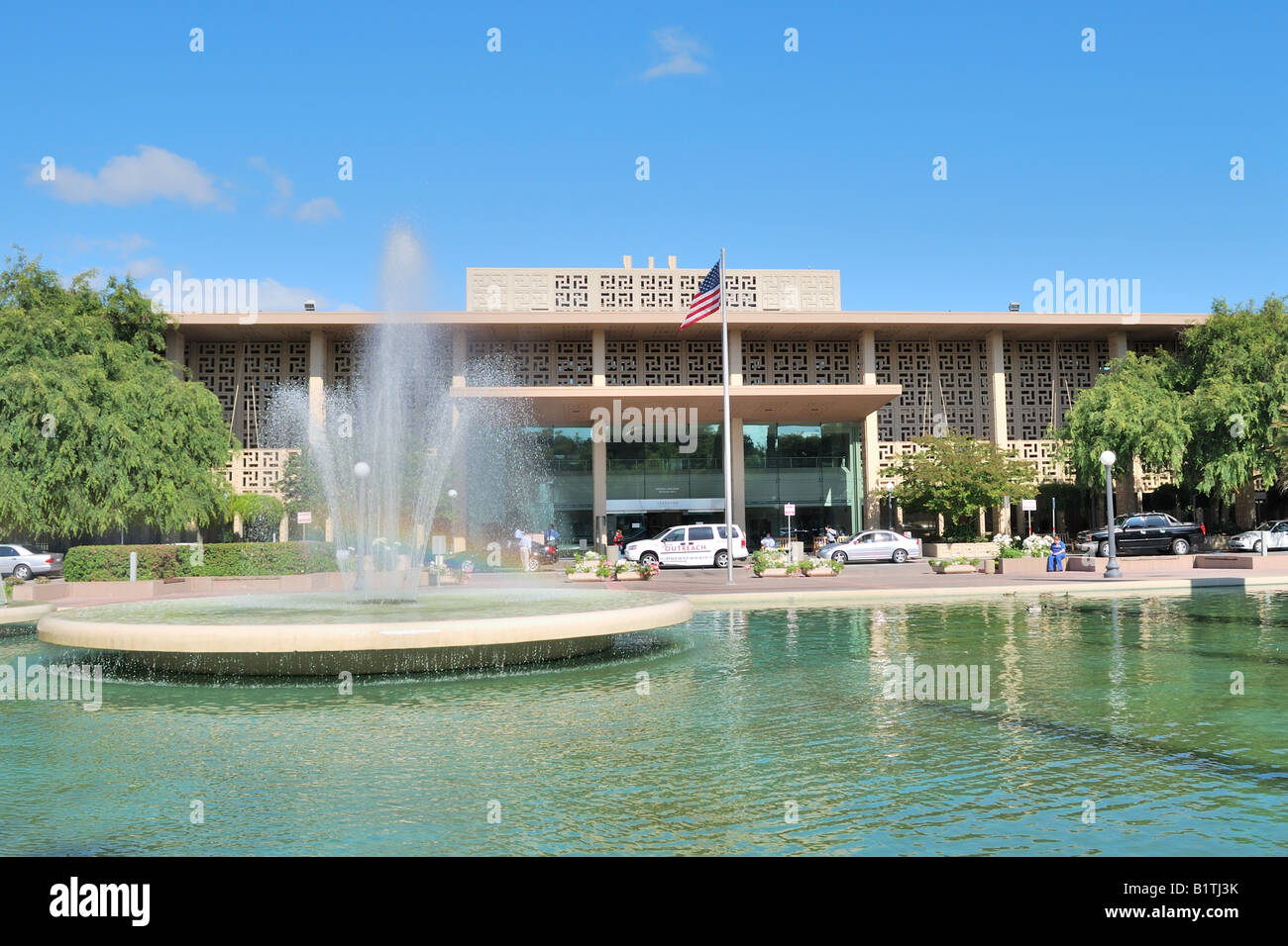 Ingresso principale al centro medico presso la Stanford University di Palo Alto in California Foto Stock