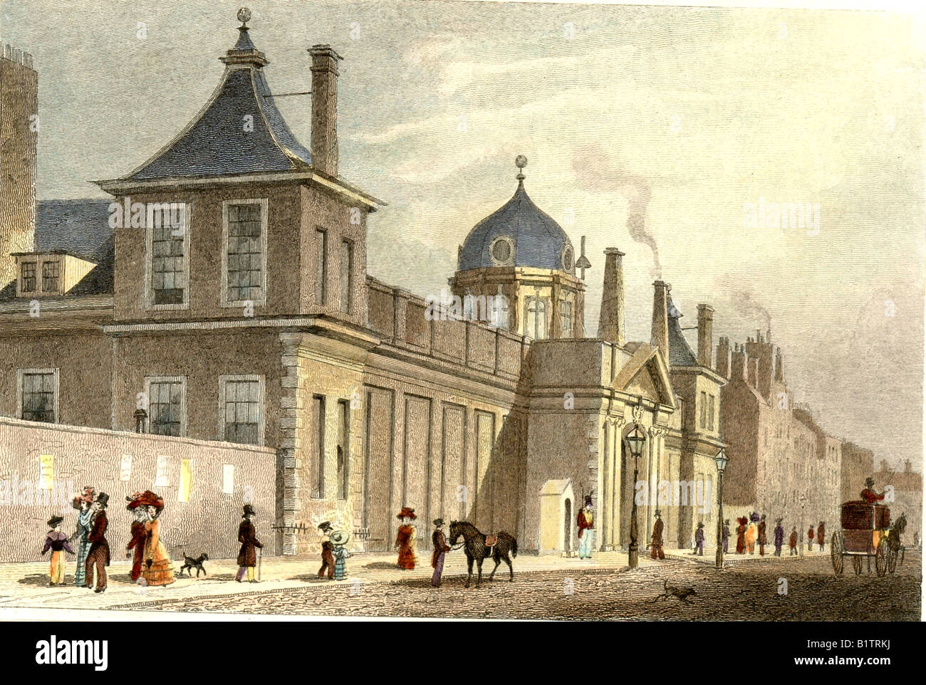 Stampa Handcolored del British Museum di Londra, 1873 Foto Stock