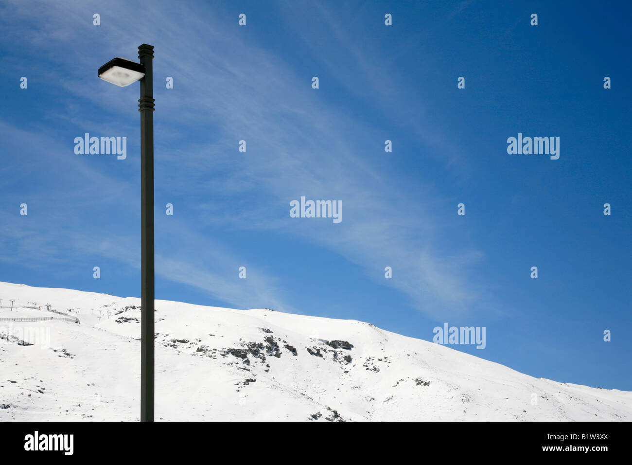 Snow Landscape in sprintime Sierra Nevada Spagna Europa Foto Stock