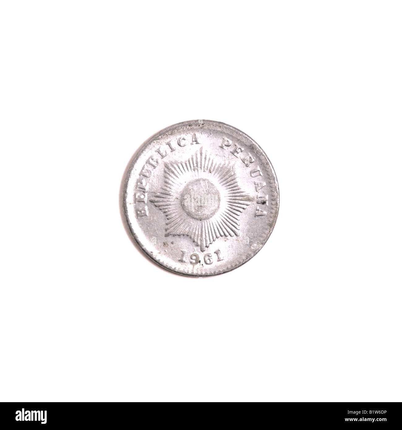 Peruviano un centavo Coin Foto Stock