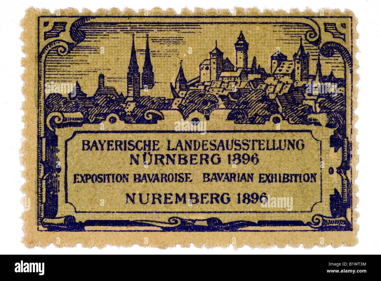 Bayerische Landesausstellung Norimberga 1896, Esposizione Bavaroise, salone bavarese Norimberga 1896 Foto Stock