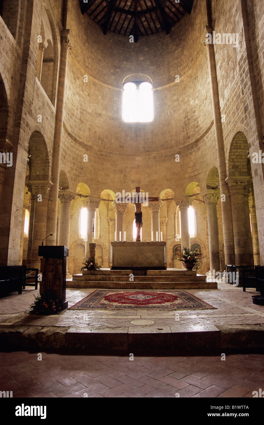 Il sant'Antimo abbey, Montalcino, in provincia di Siena, Toscana, Italia Foto Stock