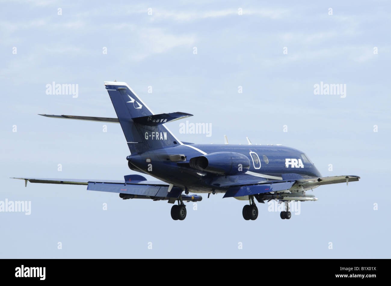 Dassault Falcon Mystere 20ECM impegnato nella formazione come parte del combinato armi qualificato corso istruttori a RAF Kinloss Foto Stock