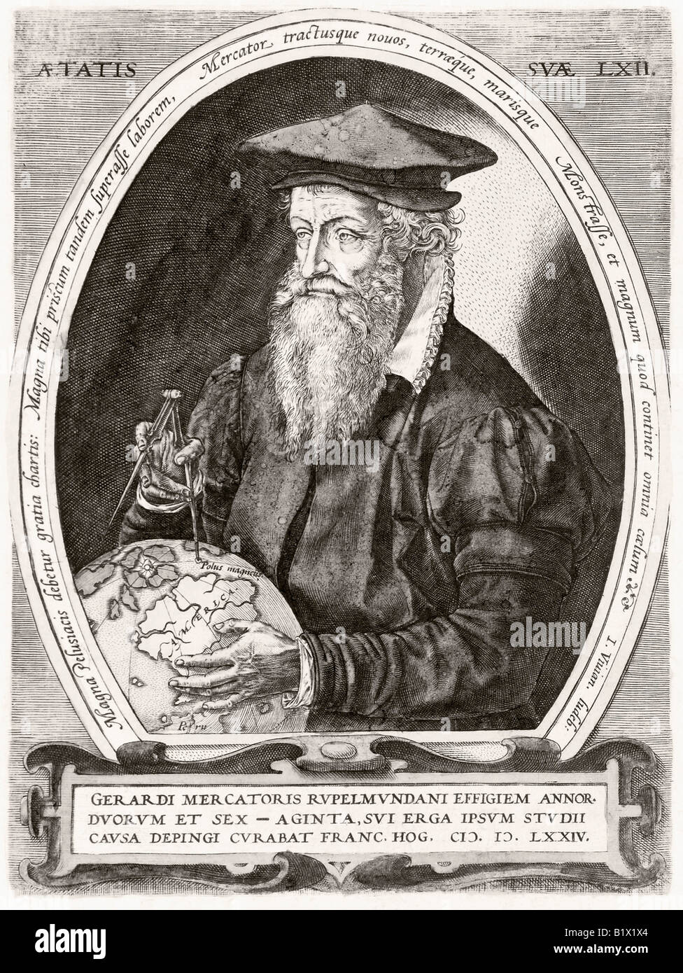 Gerardus Mercator, 1512-1594. Cartografo fiammingo. Foto Stock