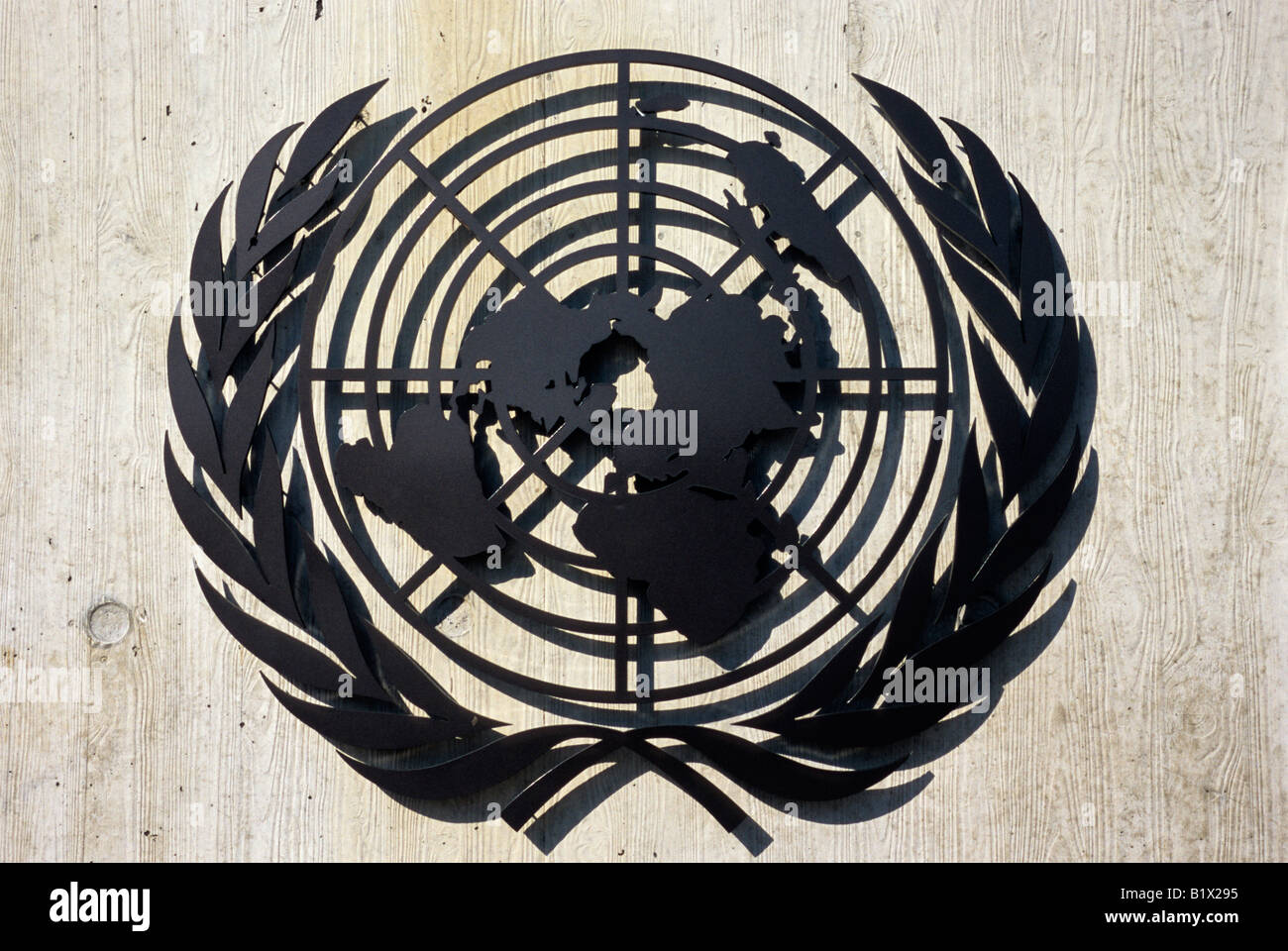 Il segno delle Nazioni Unite Foto Stock