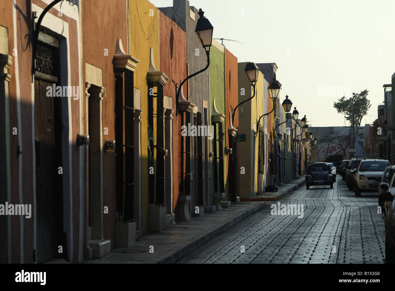 Campeche Street, Yucatan, Messico Foto Stock