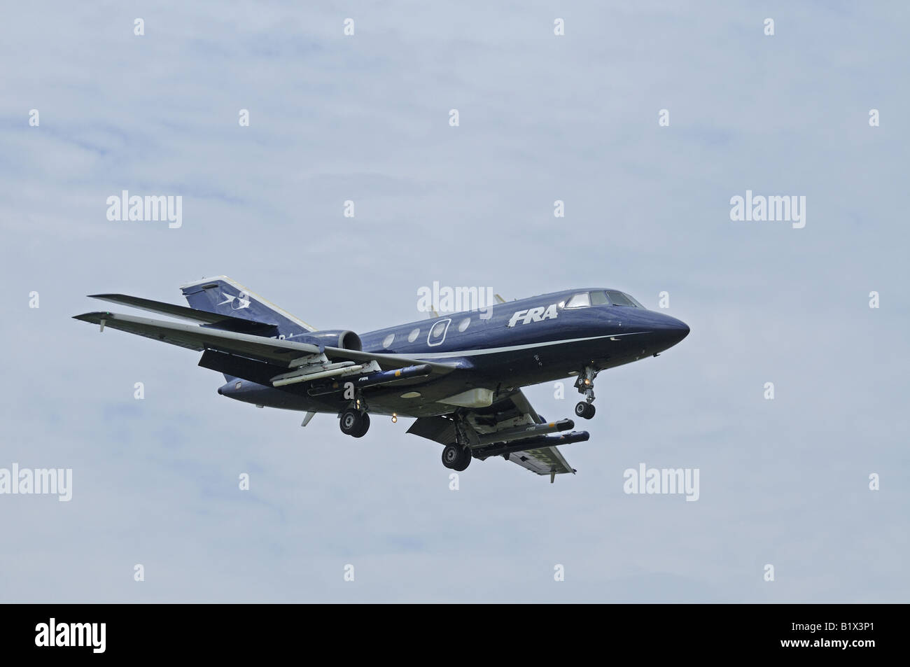 Dassault Falcon Mystere 20DC impegnato nella formazione come parte del combinato armi qualificato corso istruttori a RAF Kinloss Foto Stock