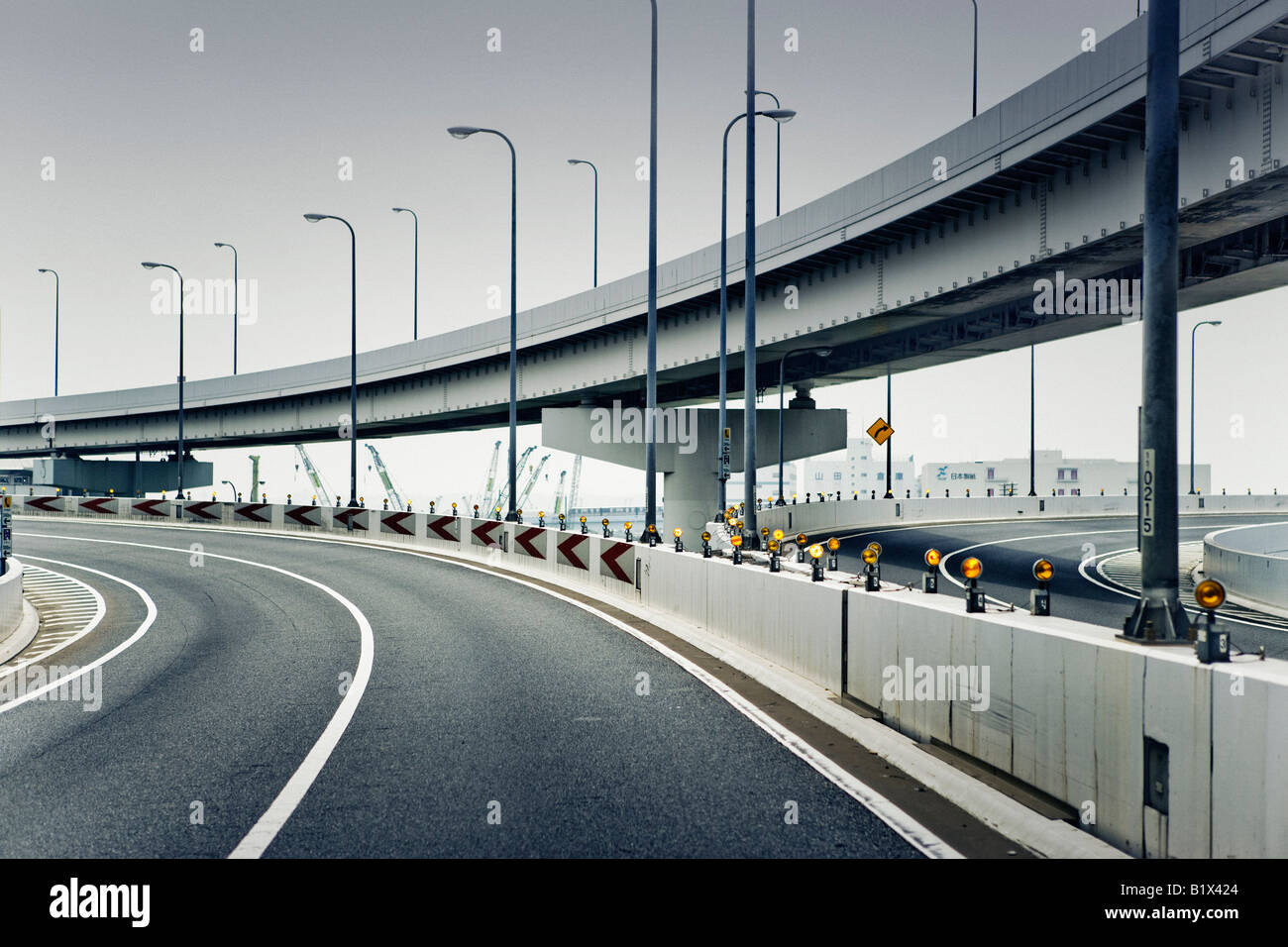 Svuotare il cavalcavia di giunzione Foto Stock