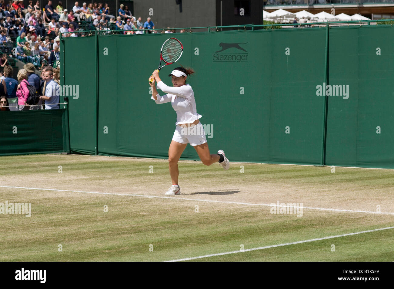 Il cinese la stella del tennis Jie ZHENG in azione Foto Stock