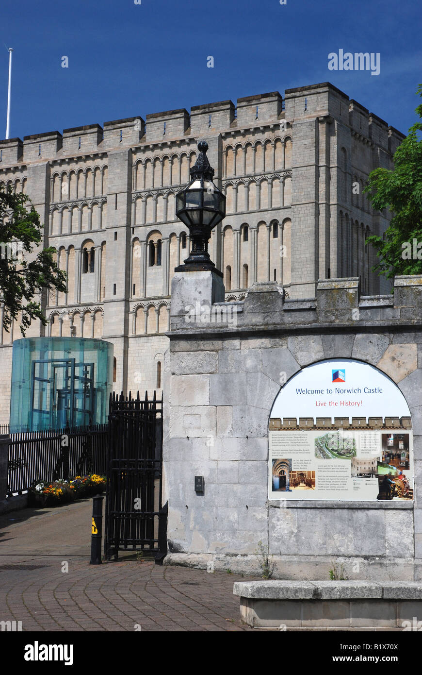 Norwich Castle Museum, Norfolk, Inghilterra Foto Stock