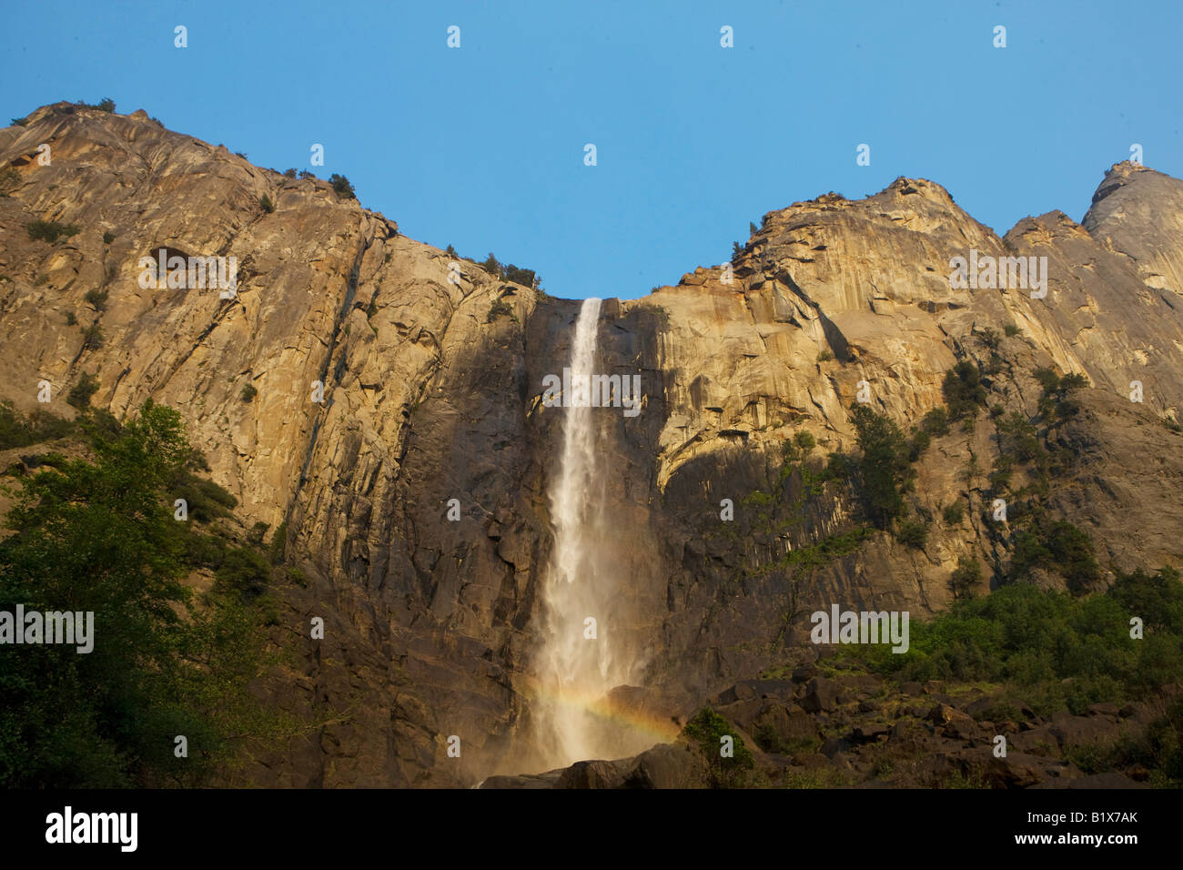 Bridalveil Fall, Yosemite National Park, California, Stati Uniti d'America. Foto Stock