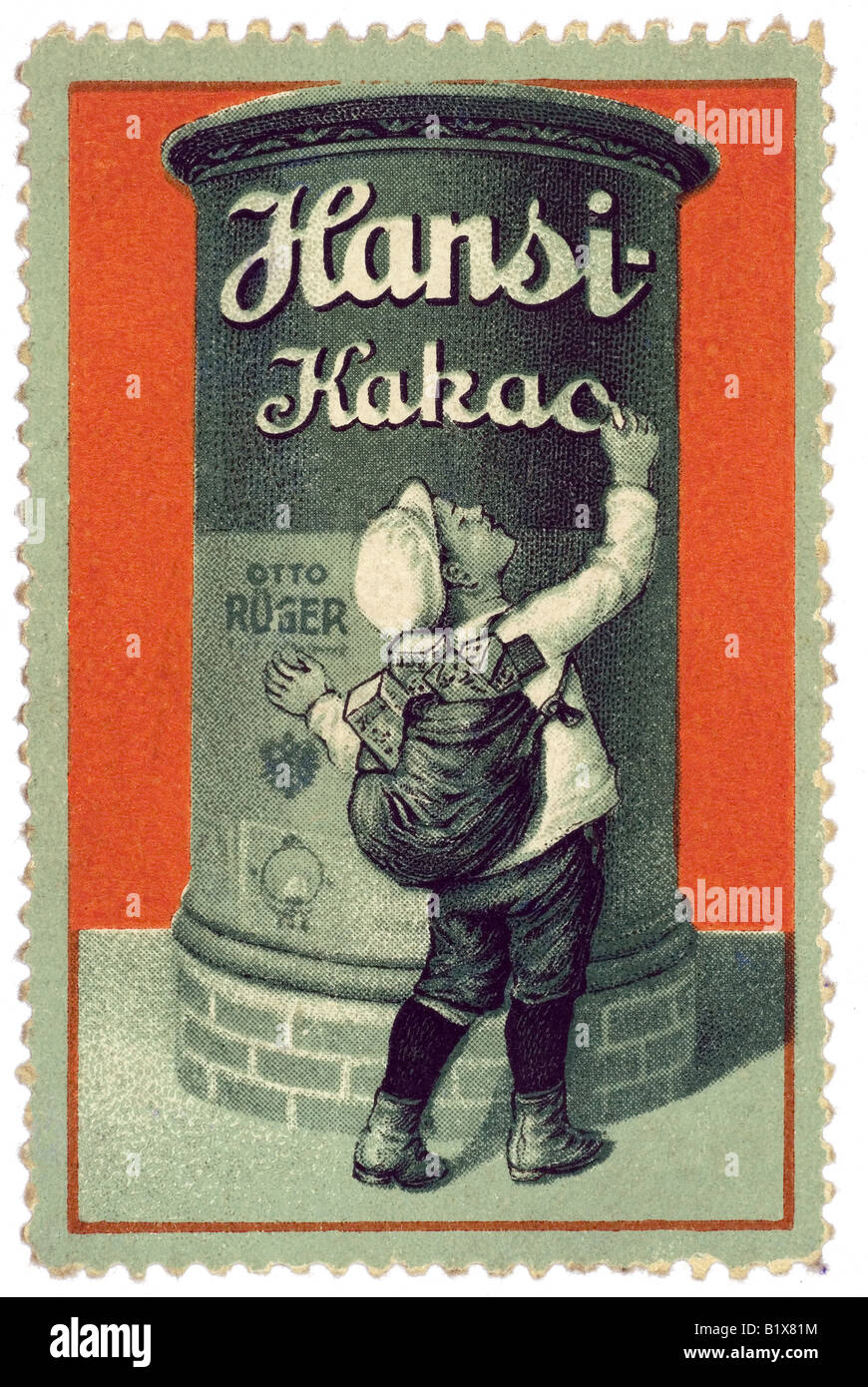 Timbro di trading Hansi Kakao Otto Rüger Foto Stock