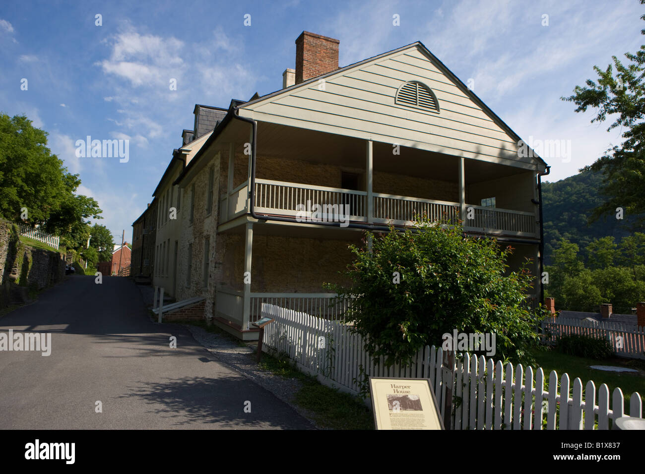 Harper House, harpers Ferry National Historical Park, harpers Ferry, West Virginia STATI UNITI D'AMERICA Foto Stock